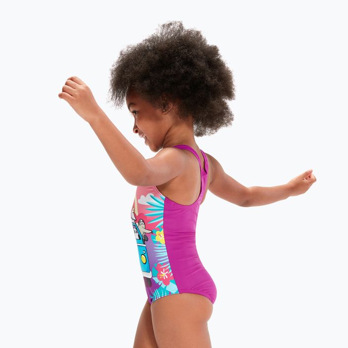 Strój pływacki jednoczęściowy dziecięcy Speedo Digital Printed Swimsuit sweet taro/azure/turquoise 3