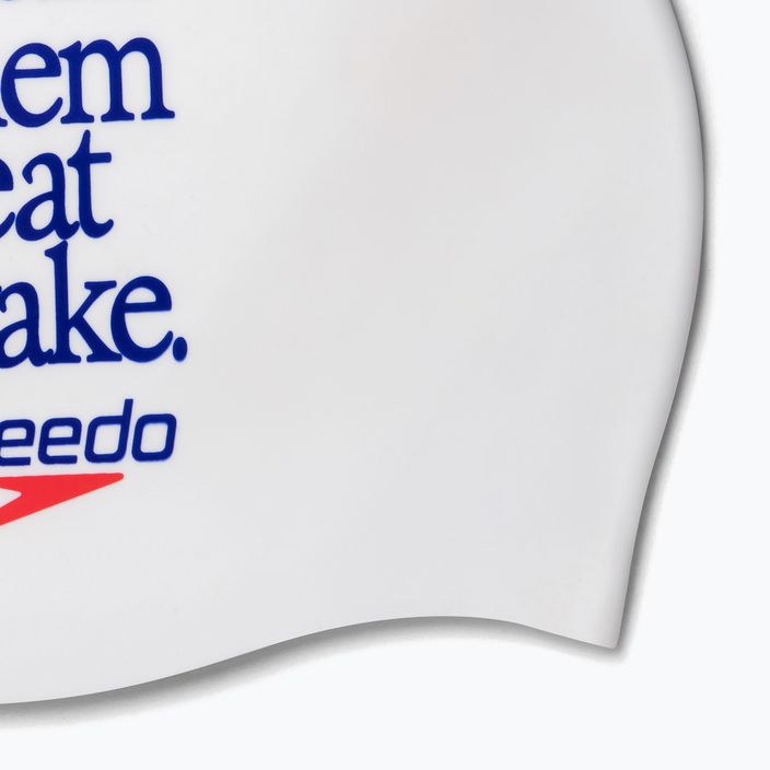 Czepek pływacki Speedo Logo Placement white/reflex blue/speedo red 4