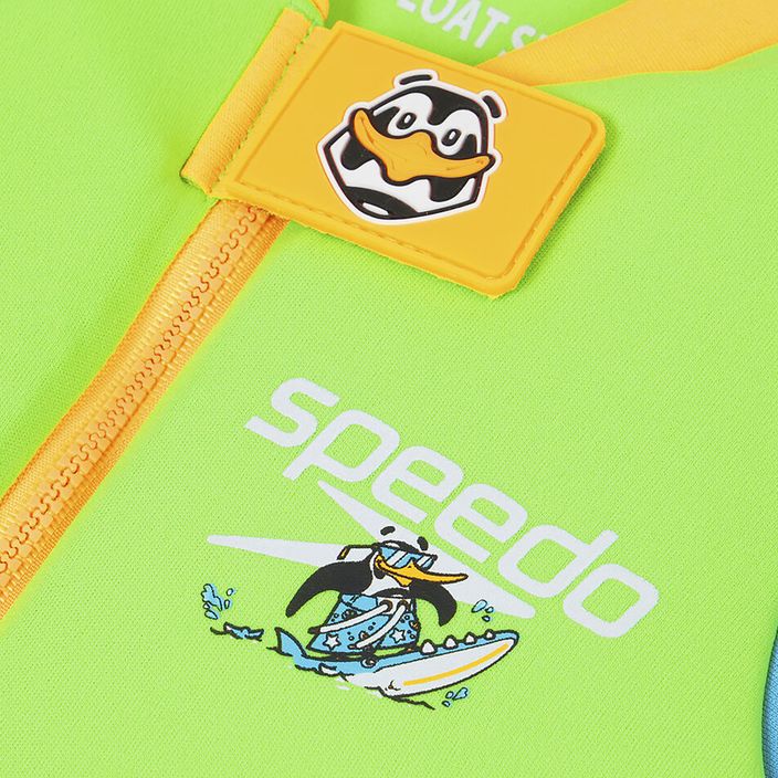 Strój pływacki jednoczęściowy dziecięcy Speedo Printed Float Suit chima azure blue/fluro green 3