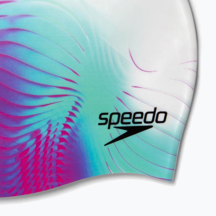 Czepek pływacki Speedo Digital Printed 3d waves white/electric pink 4