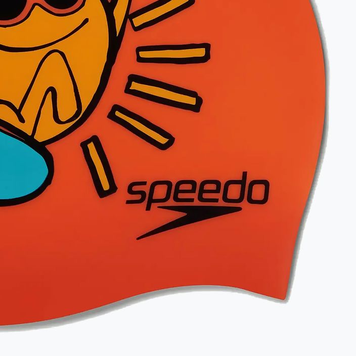 Czepek pływacki dziecięcy Speedo Junior Printed Silicone orange/yellow 4