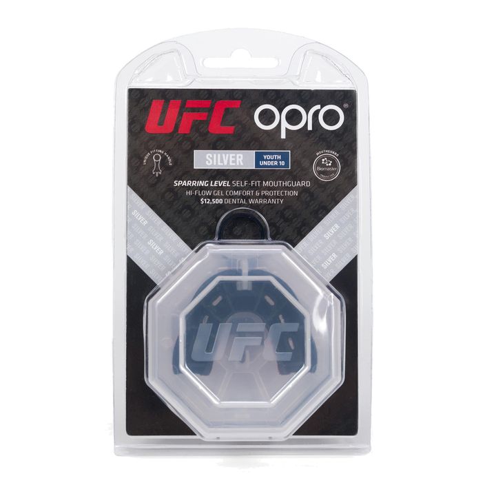 Ochraniacz szczęki dziecięcy Opro UFC Silver czerwony 2