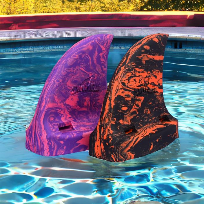 Płetwa do pływania dziecięca SwimFin SWIMFINTIGSHA black/orange marble 3