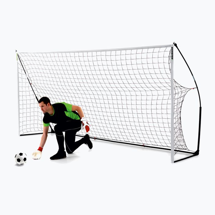 Bramka do piłki nożnej QuickPlay Kickster Academy 365 x 180 cm biała/czarna 3