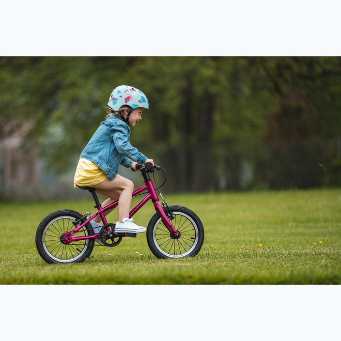 Kask rowerowy dziecięcy Hornit Flaming blue/pink 11