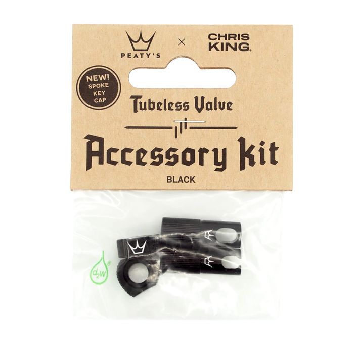 Nakrętka na wentyl Peaty's X Chris King MK2 Tubeless Valves Accessory Kit black 2