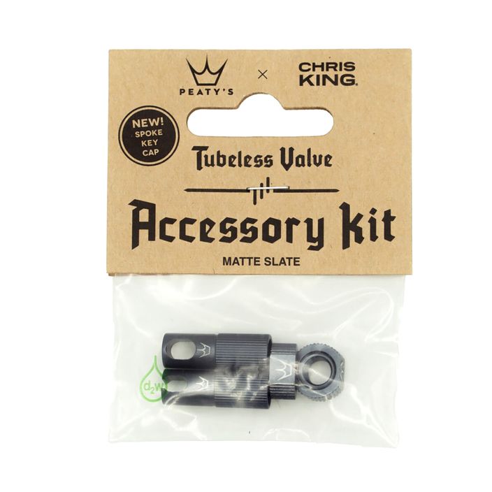 Nakrętka na wentyl Peaty's X Chris King MK2 Tubeless Valves Accessory Kit slate 2