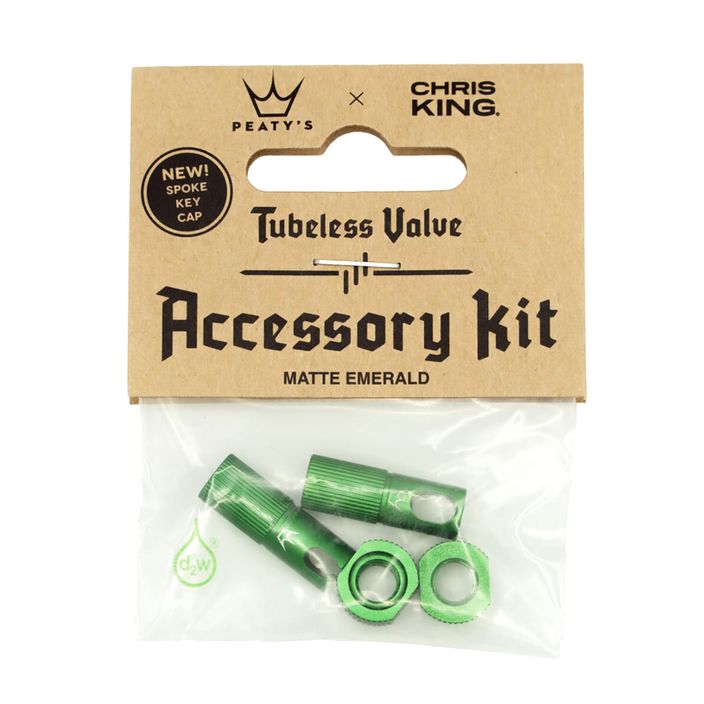 Nakrętka na wentyl Peaty's X Chris King MK2 Tubeless Valves Accessory Kit emerald 2