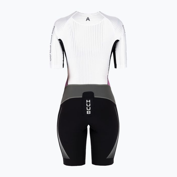 Kombinezon triathlonowy damski HUUB Anemoi Aero Tri Suit black/white/pink 2