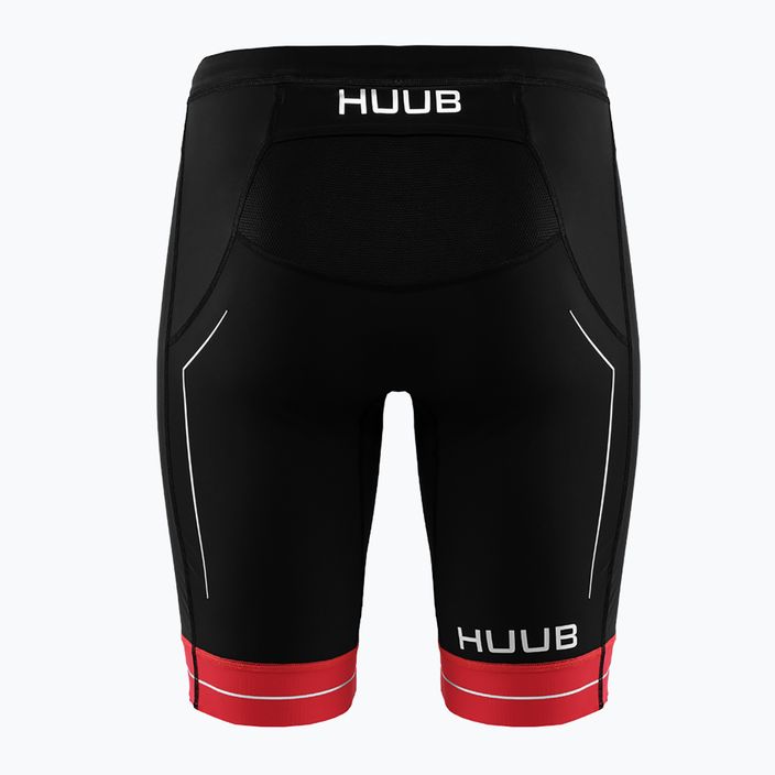 Spodenki triathlonowe męskie HUUB Race Tri Short black/red 3