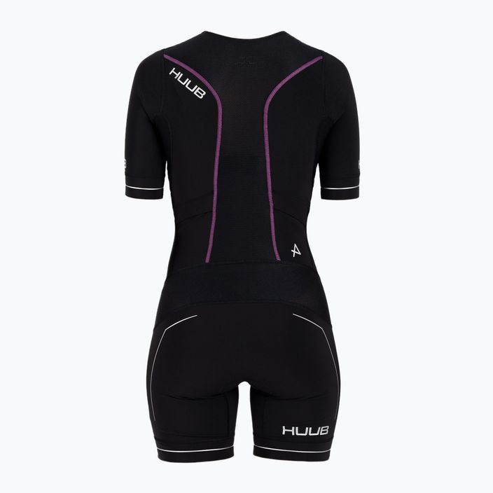 Kombinezon triathlonowy damski HUUB Aura Long Course Tri Suit black/purple 2