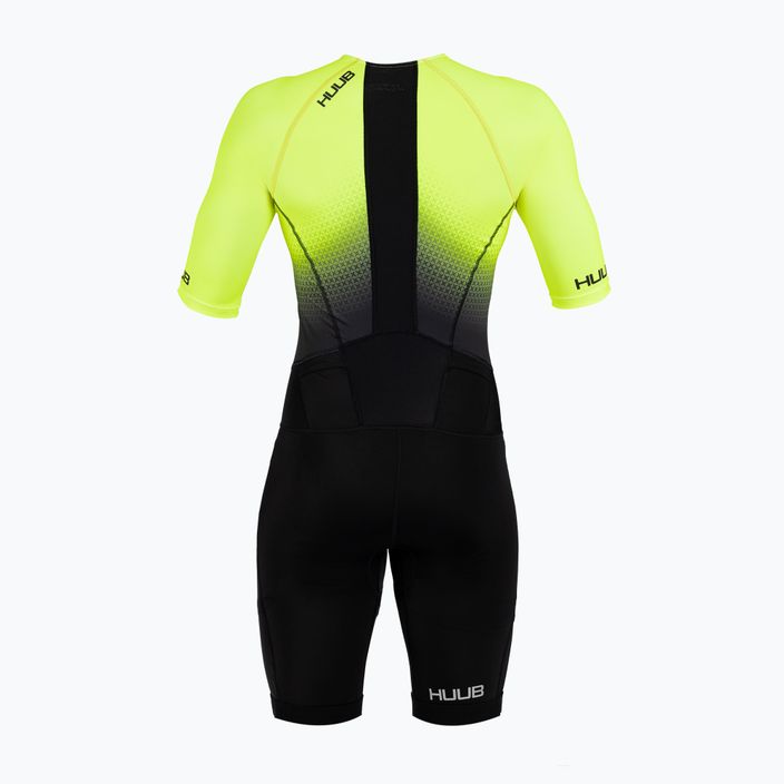 Kombinezon triathlonowy męski HUUB Commit Long Course Suit black/fluo yellow 2