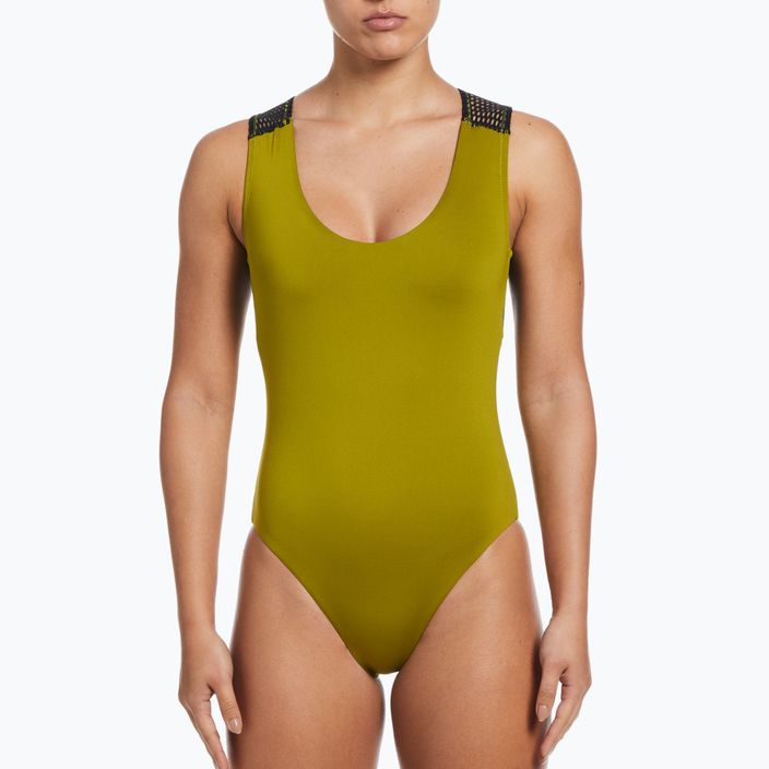 Strój pływacki jednoczęściowy damski Nike Wild Keyhole moss 4