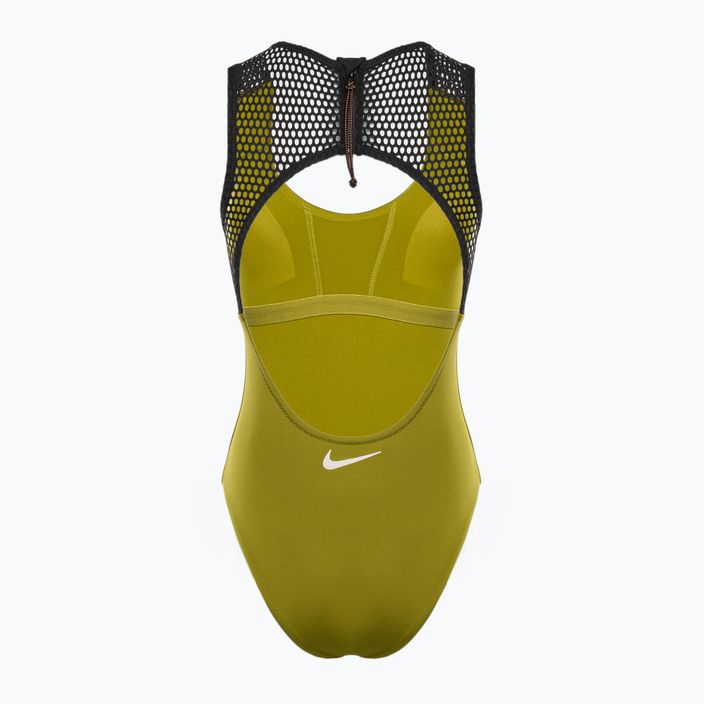 Strój pływacki jednoczęściowy damski Nike Wild Keyhole moss 2
