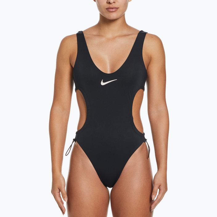 Strój pływacki jednoczęściowy damski Nike Wild Cutout black 4