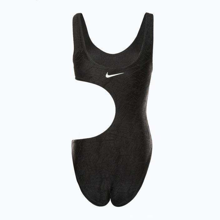 Strój pływacki jednoczęściowy damski Nike Block Texture black 2