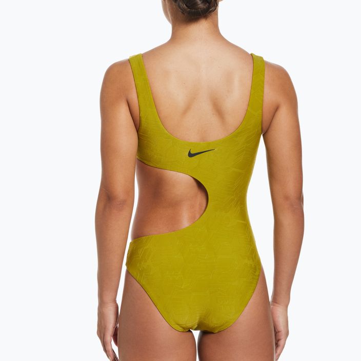 Strój pływacki jednoczęściowy damski Nike Block Texture moss 5