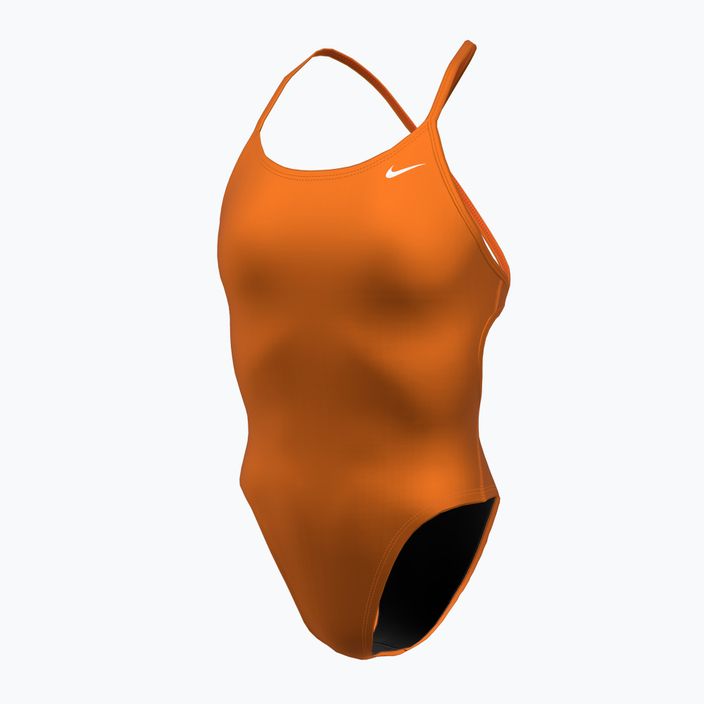 Strój pływacki jednoczęściowy damski Nike Lace Up Tie Back total orange 3