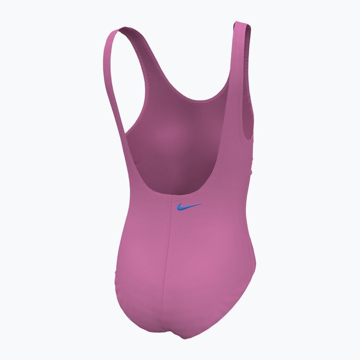 Strój pływacki jednoczęściowy dziecięcy Nike Multi Logo U-Back playful pink 2