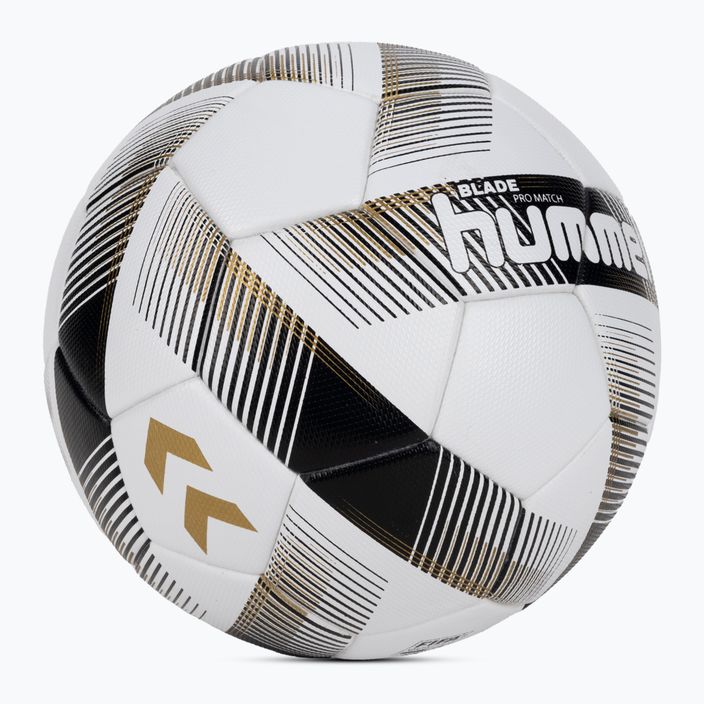 Piłka do piłki nożnej Hummel Blade Pro Match FB white/black/gold rozmiar 5 2