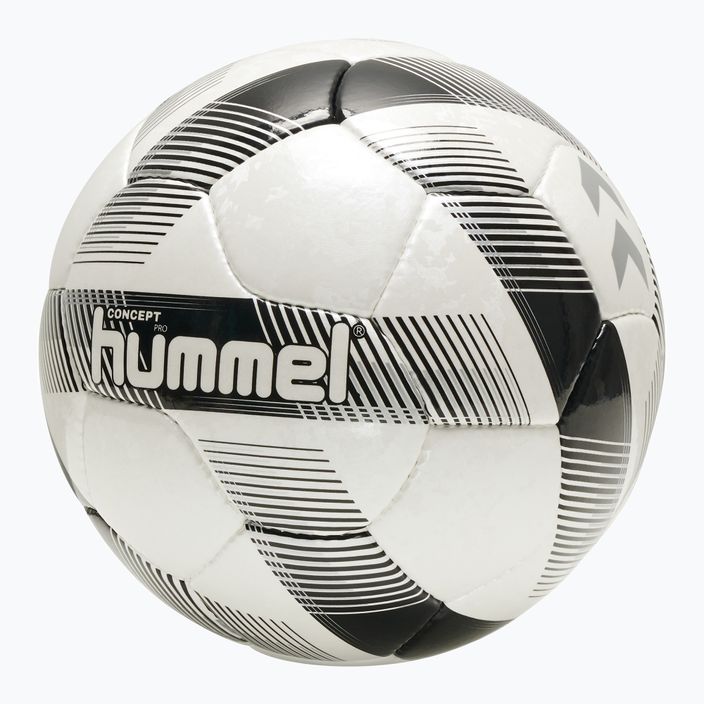 Piłka do piłki nożnej Hummel Concept Pro FB white/black/silver rozmiar 5 4