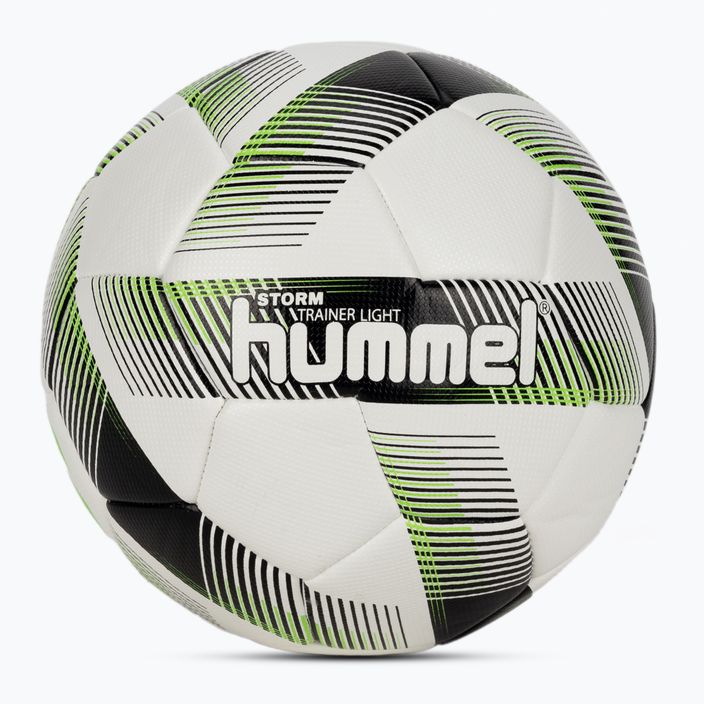 Piłka do piłki nożnej Hummel Storm Trainer Light FB white/black/green rozmiar 3