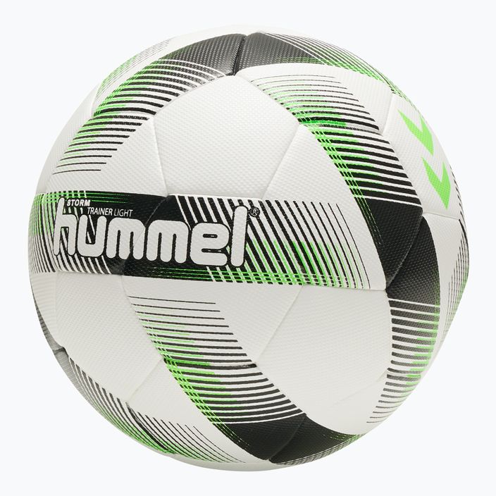 Piłka do piłki nożnej Hummel Storm Trainer Light FB white/black/green rozmiar 3 4