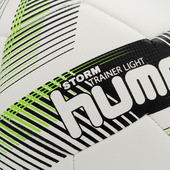 Piłka do piłki nożnej Hummel Storm Trainer Light FB white/black/green rozmiar 4 3