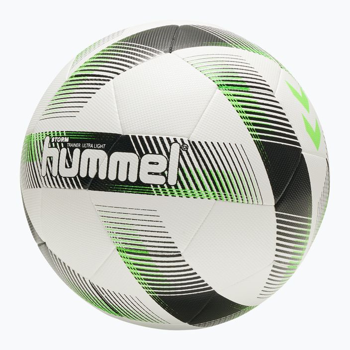 Piłka do piłki nożnej Hummel Storm Trainer Ultra Lights FB white/black/green rozmiar 5 4