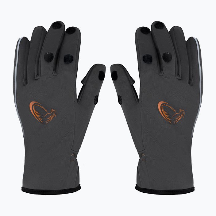 Rękawice wędkarskie Savage Gear Softshell Glove grey 2