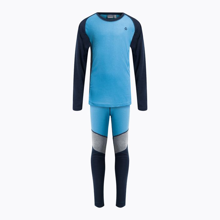 Komplet bielizny termoaktywnej dziecięcej Color Kids Ski Underwear Colorblock blue