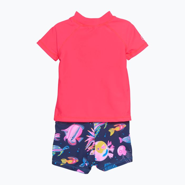 Koszulka + szorty do pływania dziecięce Color Kids Set diva/pink 2