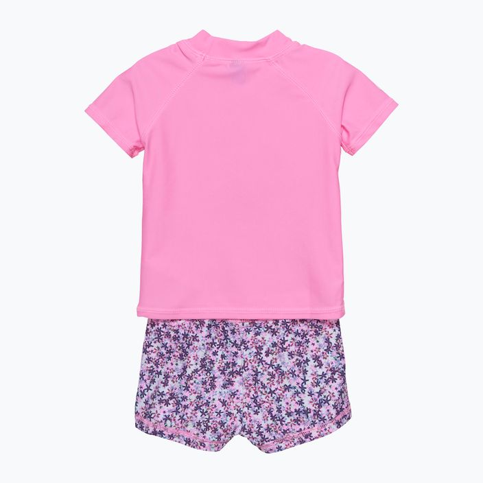 Koszulka + szorty do pływania dziecięce Color Kids Set begonia/pink 2