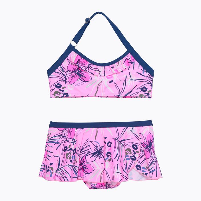 Strój kąpielowy dwuczęściowy dziecięcy Color Kids Skirt AOP Bikini begonia/pink