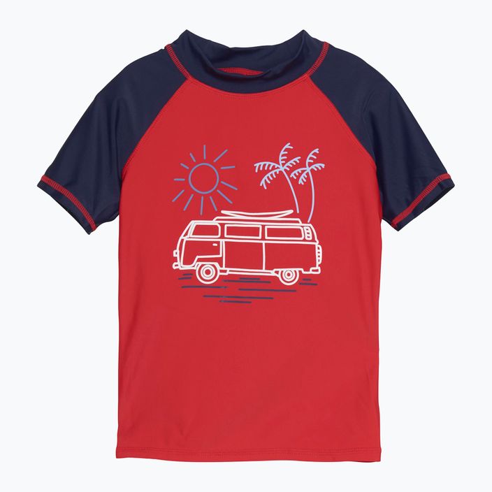 Koszulka do pływania dziecięca Color Kids Print goji/berry