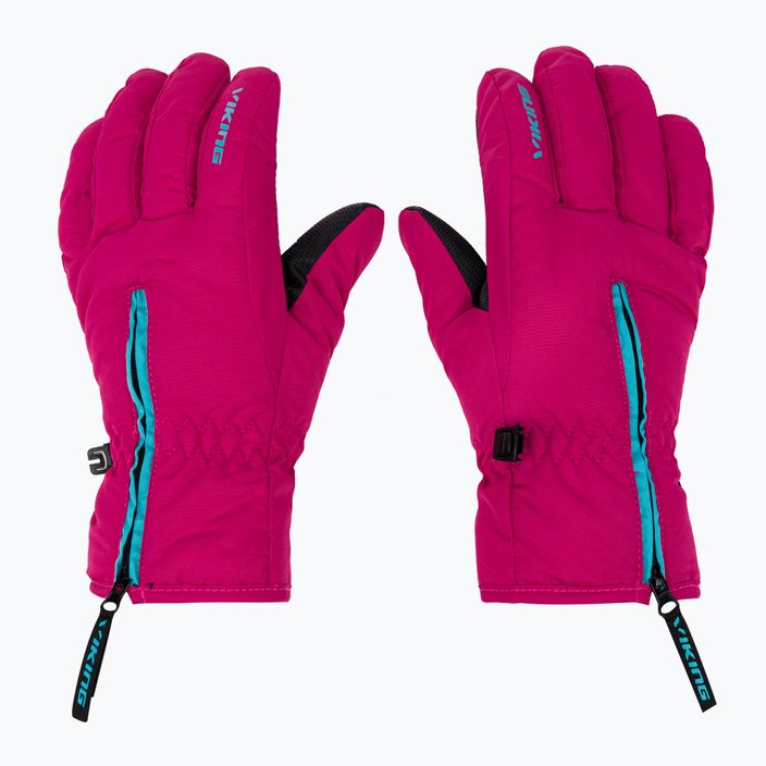 Rękawice narciarskie dziecięce Viking Asti pink 2