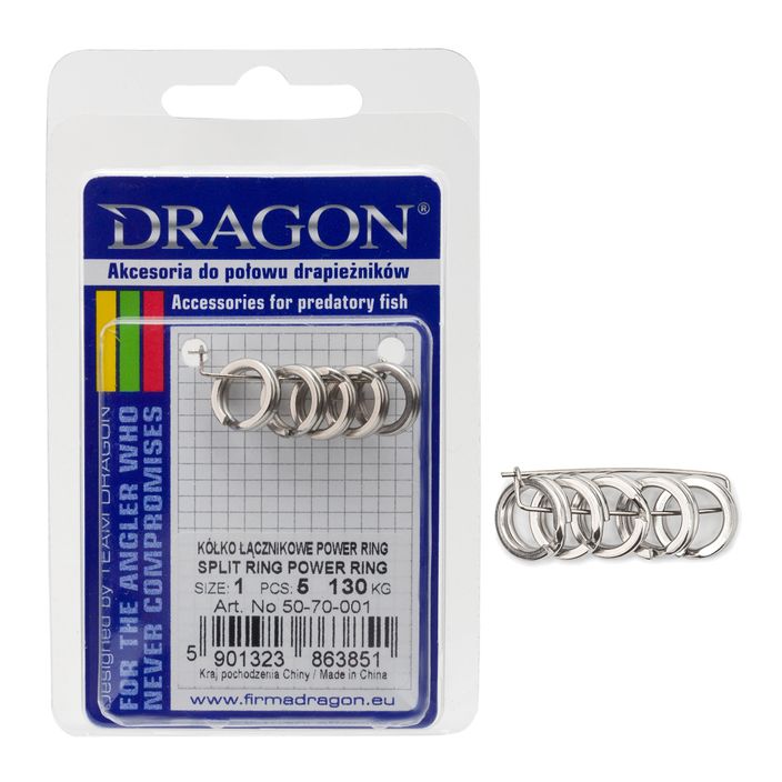 Kółko łącznikowe DRAGON Power Ring srebrne PDF-50-70 2