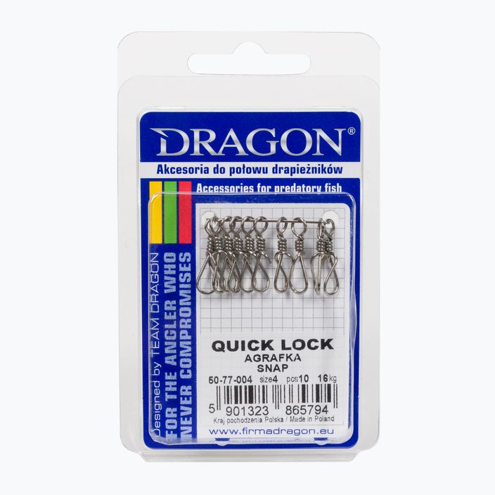 Agrafki spinningowe DRAGON Fishing Quick Lock 10 szt.