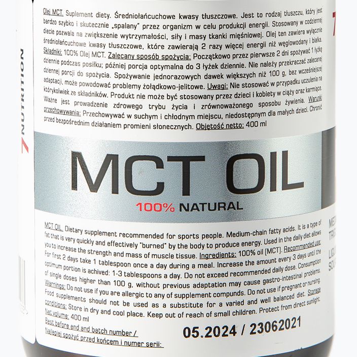 Olej MCT 7Nutrition MCT OIL 400ml 3