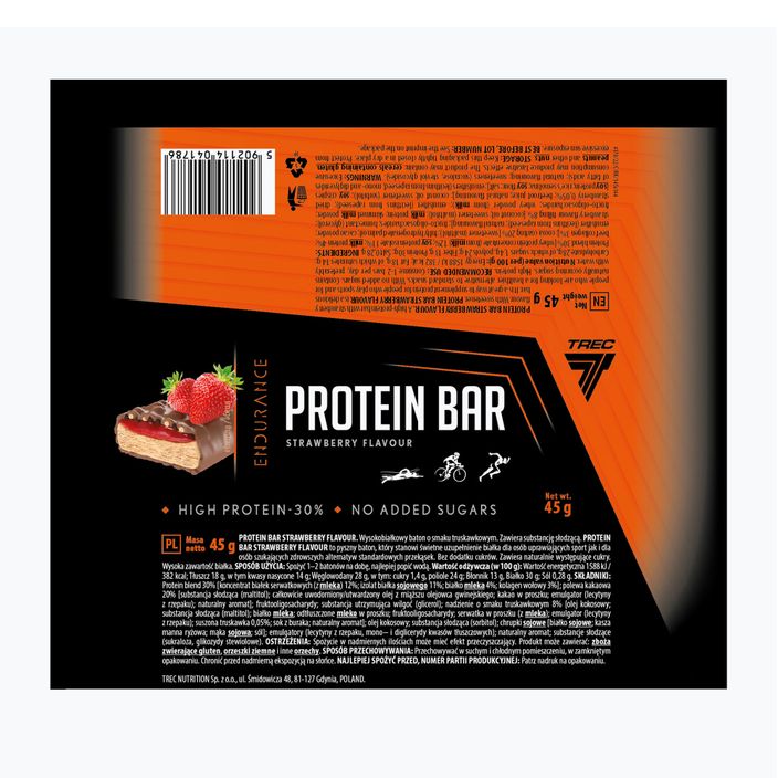 Baton proteinowy Trec Endu Protein Bar Strawberry 45 g 2