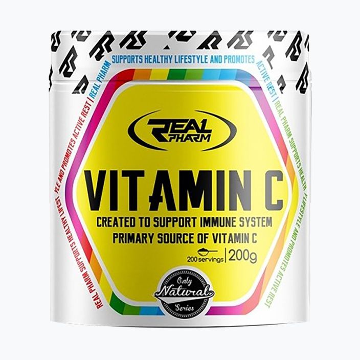 Witamina C Real Pharm Vitamin C 200 g truskawka/malina 3
