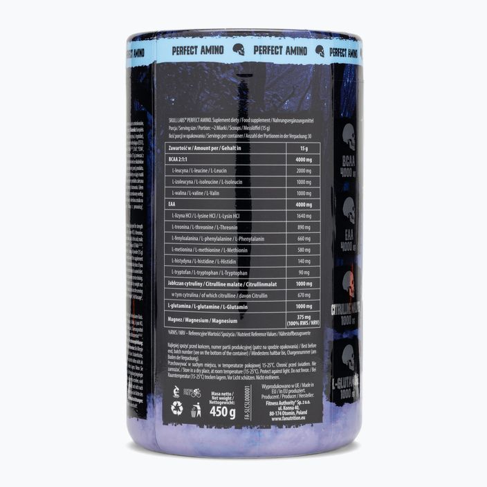 Aminokwasy Fitness Authority Skull Labs Perfect Amino 450 g blackberry/pineapple 2