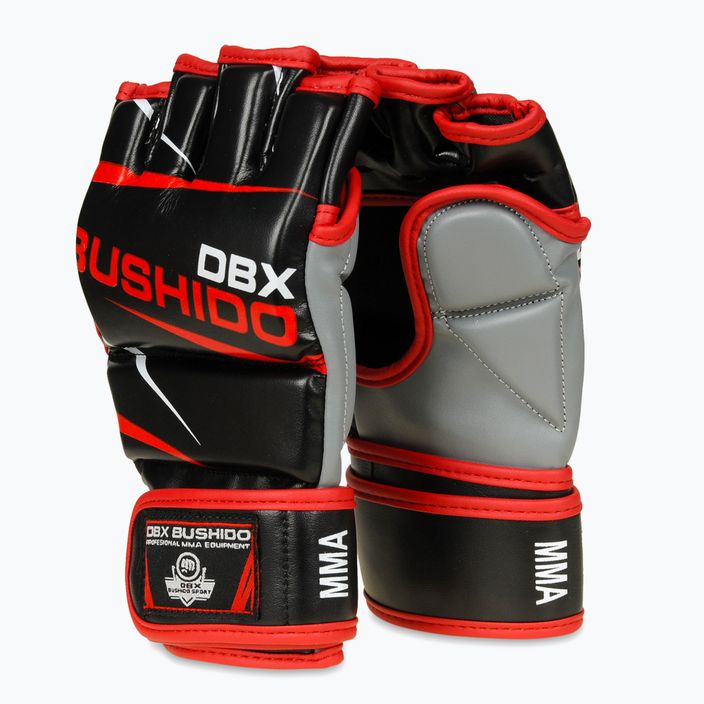 Rękawice treningowe do MMA i treningu na worku DBX BUSHIDO czarno-czerwone E1V6-M 7