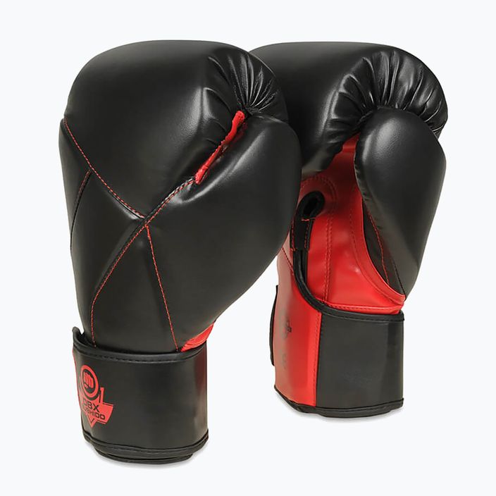 Rękawice bokserskie DBX BUSHIDO "Hammer - Red" Muay Thai czarne/czerwone 2