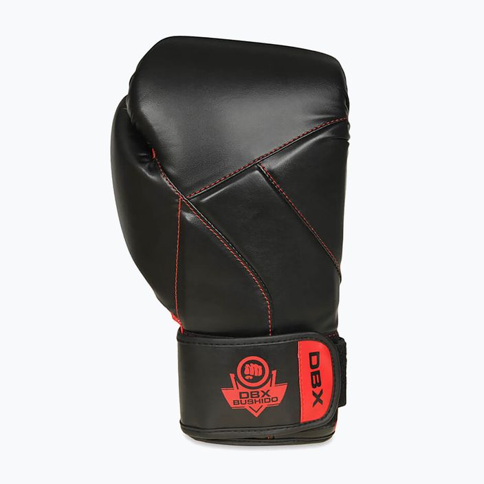 Rękawice bokserskie DBX BUSHIDO "Hammer - Red" Muay Thai czarne/czerwone 3