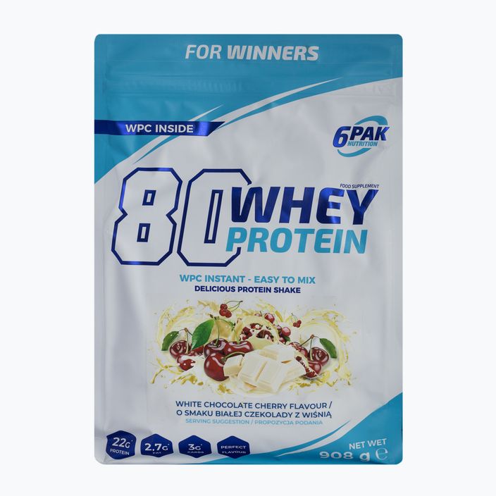 Whey 6PAK 80 Protein 908 g White Chocolate Cherry
