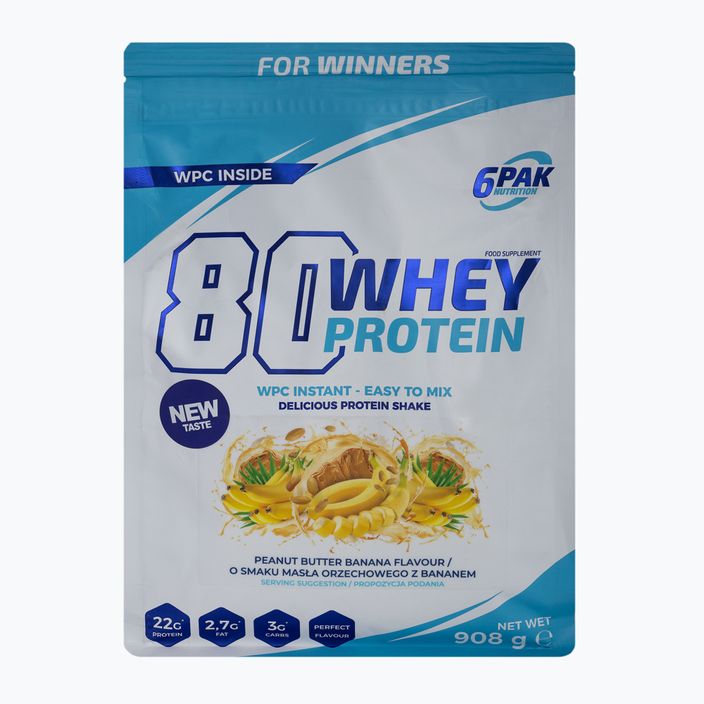 Whey 6PAK 80 Protein 908 g Peanut Butter Banana
