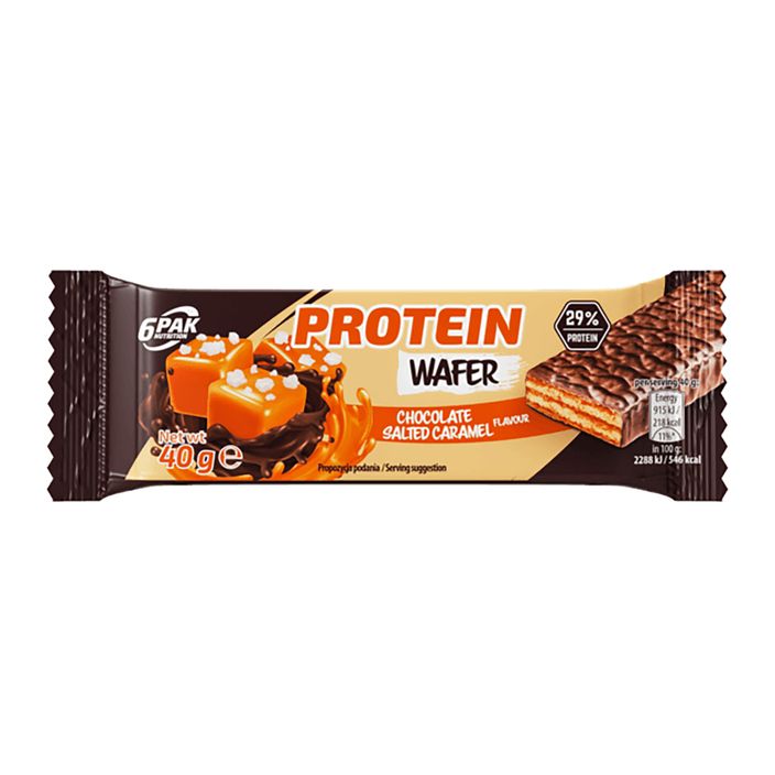 Baton proteinowy 6PAK Protein Wafer 40 g Chocolate Salted Caramel 2