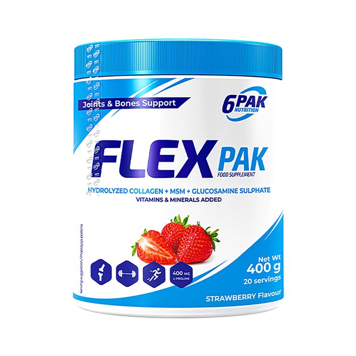 Suplement 6PAK Flex Pak 400 g Strawberry 2