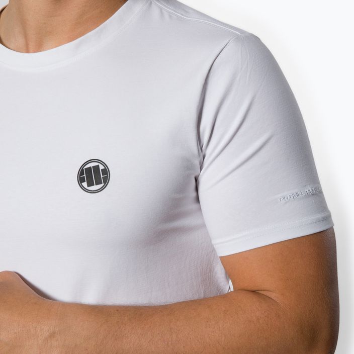 Koszulka męska Pitbull West Coast Slim Fit Lycra Small Logo white 4